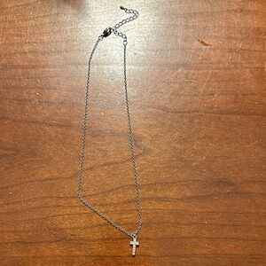 Silver cross necklace